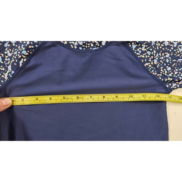 Athleta girl long sleeve rash guard with thumb holes EUC XS 6 upf block navy - Picture 5 of 6